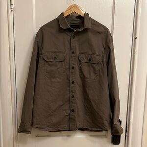 Banana Republic Men's Olive Button-Up Jacket